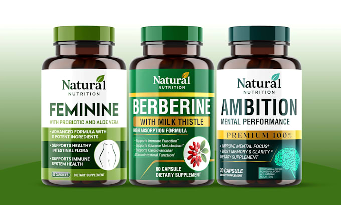 do product label design, supplement label design