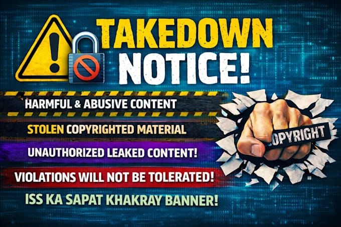 takedown remove copyright, leaked content under dmca