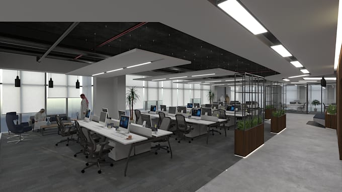 3d architectural plan house interior scandinavian design office interio ...