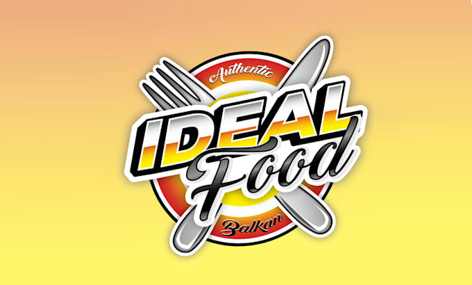 create an eye catching restaurant logo for ideal food