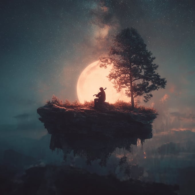 make a dreamy surreal or fantasy music cover