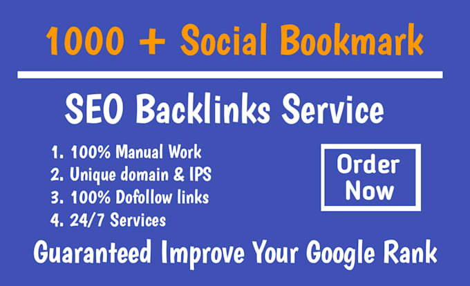 do manually 1000 social bookmarking for high da white hat SEO link building