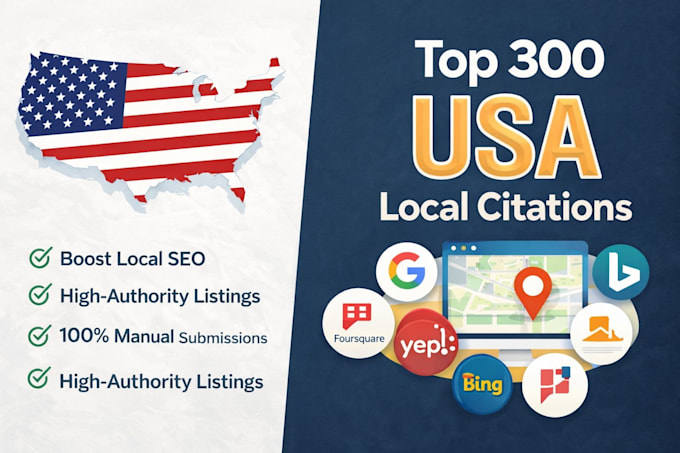 create top USA live local citations for local business