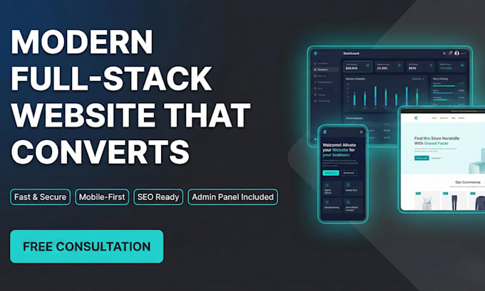 develop a custom responsive business website, landing page, or portfolio