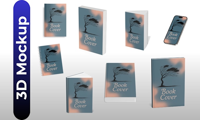 create a 3d book mockup