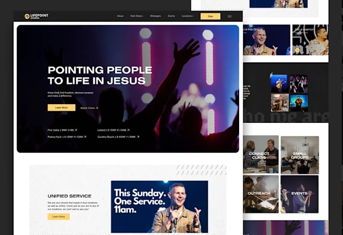 design or redesign a modern church website