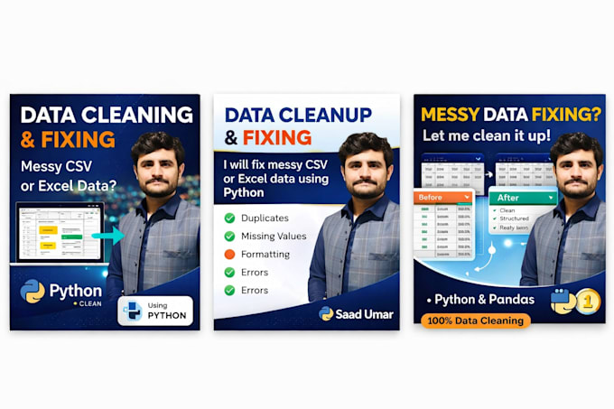 clean and fix messy CSV or excel data using python