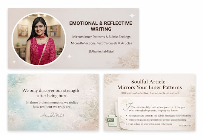 write thoughtful blog articles on mindfulness and emotional awareness