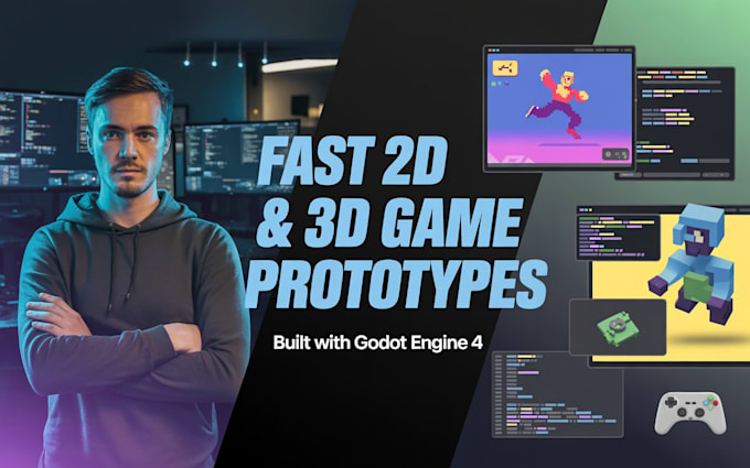 Develop a fast 2d or 3d game prototype using godot engine by Amelia_jh0 ...
