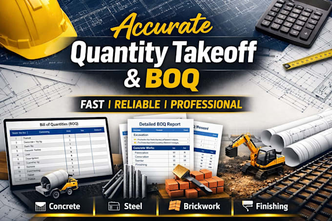 do accurate quantity takeoff and boq from construction drawings