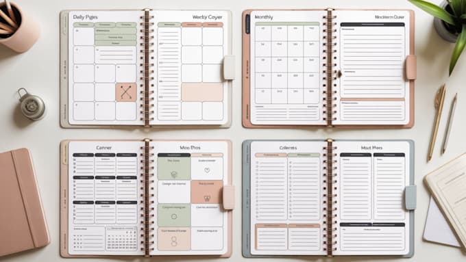 design esty digital hyperlink planner workbook amazon kdp fillable canva journal