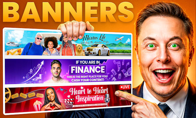 design a branded youtube banner and logo for channel authority