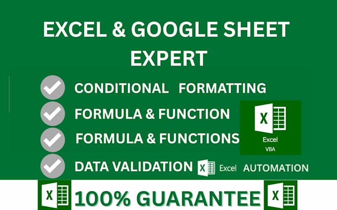 build custom excel spreadsheets, google sheets automation, macro, and data entry