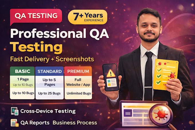 do QA testing of your website and mobile applications