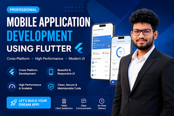 be your expert flutter developer for custom mobile apps