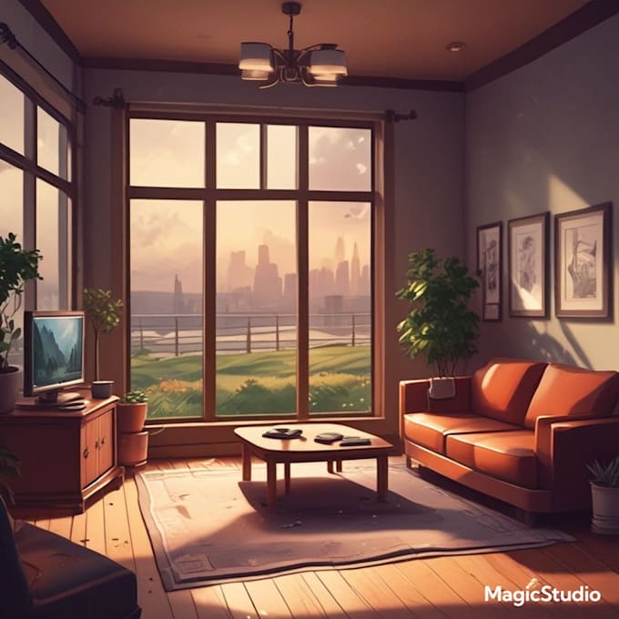 draw anime background, 2d environment, landscape