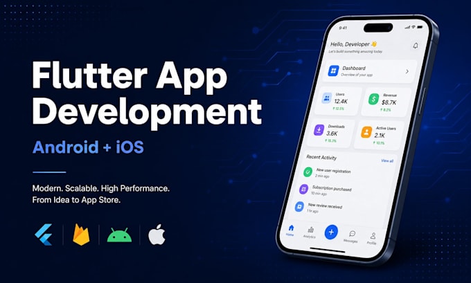 develop cross platform app using flutter and firebase