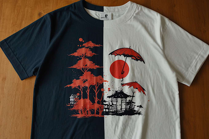 create a japanese style t shirts artwork