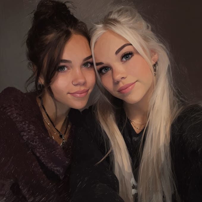 draw a watercolor and friendship portrait