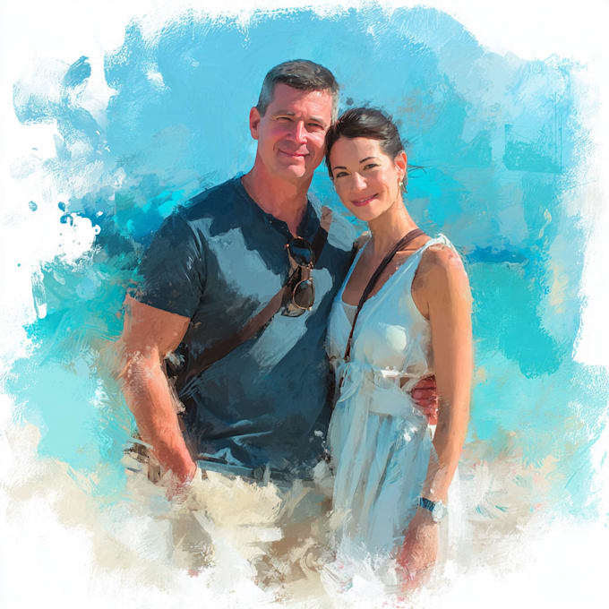 paint custom couple portrait