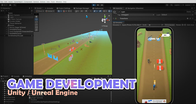 Develop 3d and 2d game mobile game development with unity and unreal ...