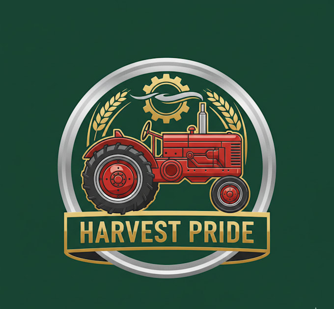 design a strong and professional tractor logo for your brand