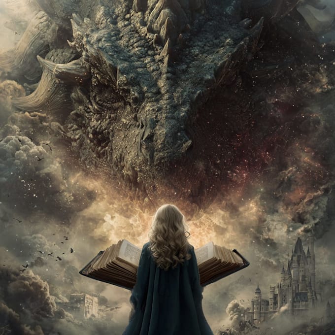 create fantasy  book cover artworks