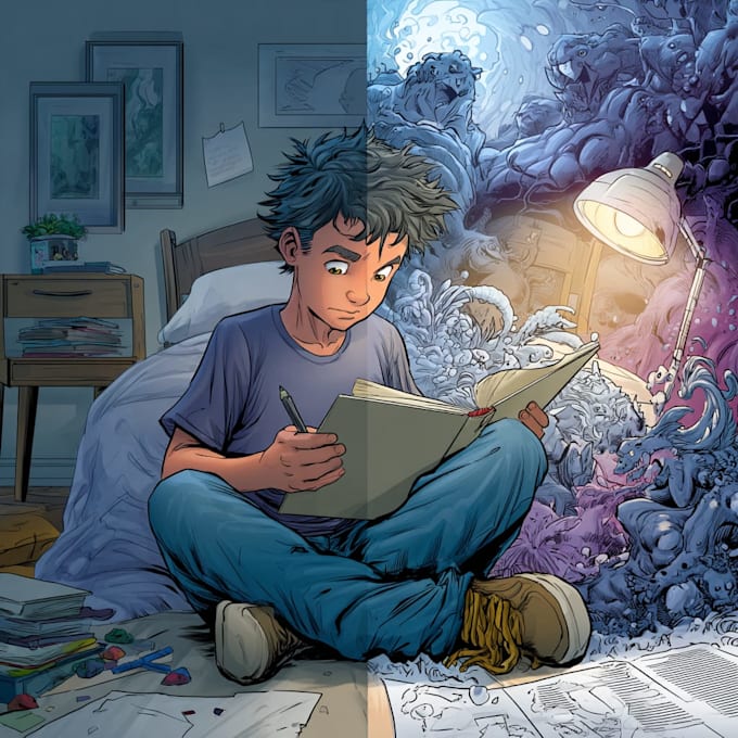 create comic book and custom illustration