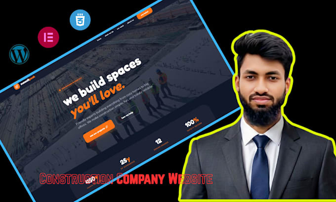 build a professional website for interior, hvac, roofing or construction