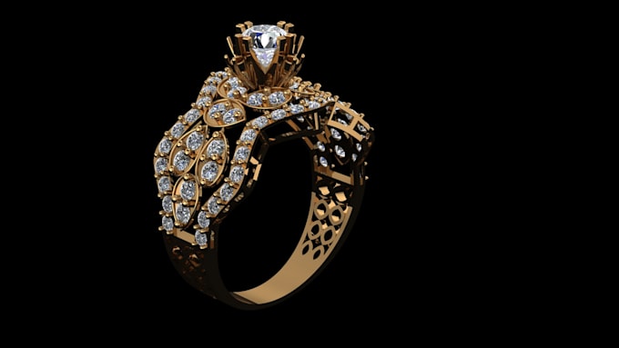 design a professional custom 3d ring for manufacturing