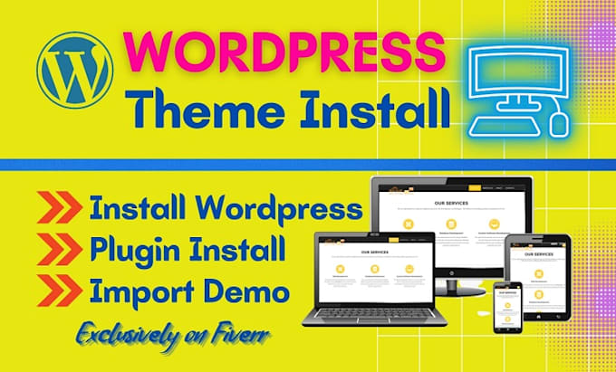 install wordpress and setup your website professionally
