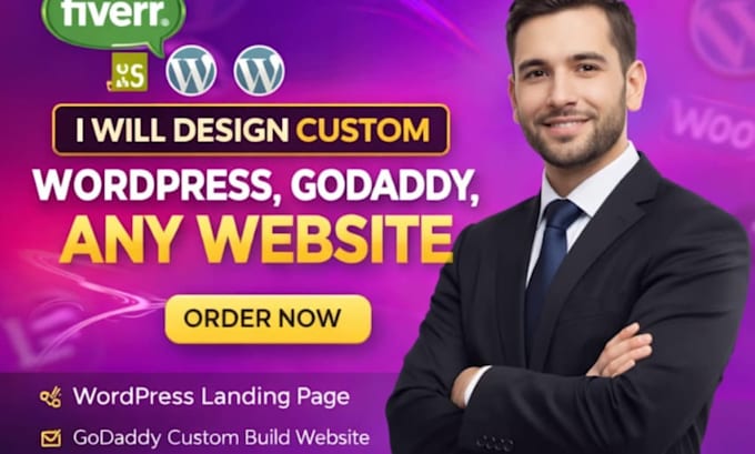 design custom, wordpress, godaddy, and any website