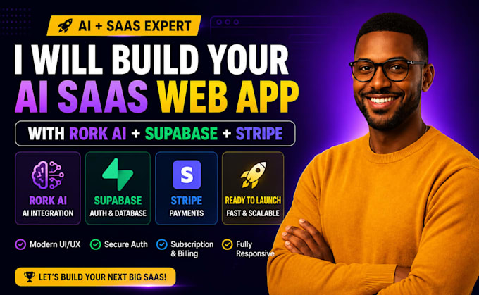 build saas web app using rork ai with supabase backend auth and stripe payments