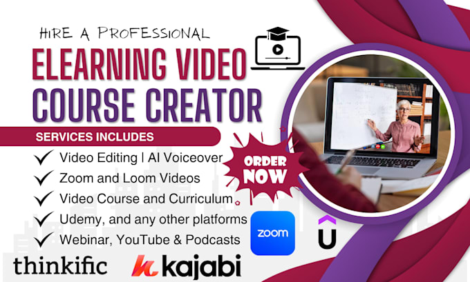 edit online courses and elearning videos, zoom, loom, webinar video