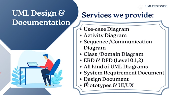 do srs, uml design, usecase, class, erd, dfd, sequence, activity, state diagram