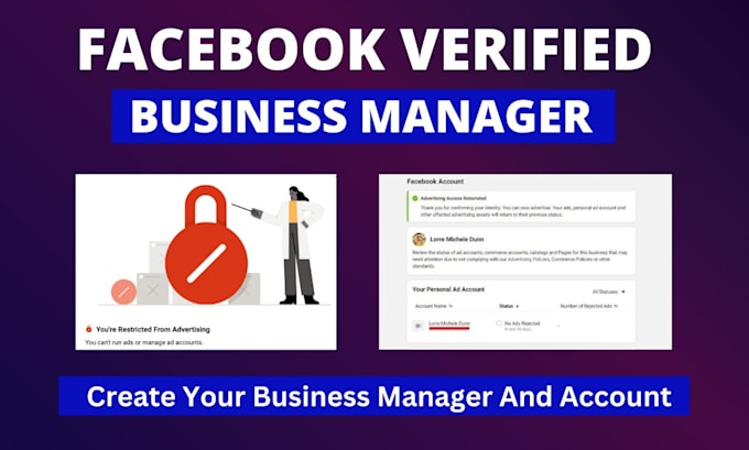 create and fix facebook business manager and ads account