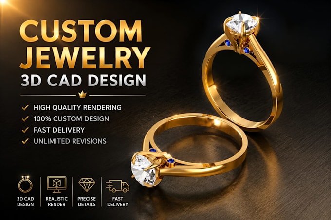 create 3d cad jewelry design for printing