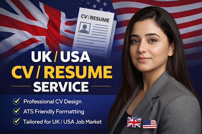 write an expert UK, USA CV, resume and linkedin