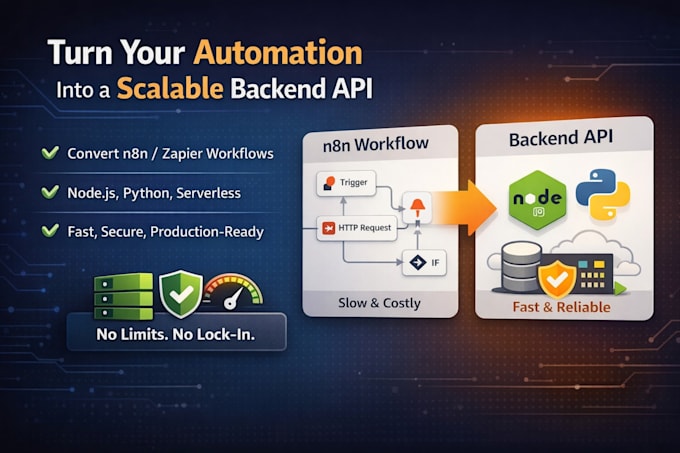 build a custom backend API to replace your n8n automations