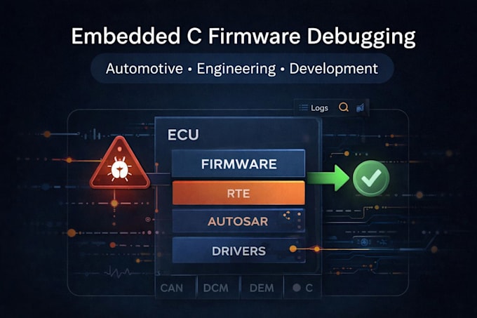 develop and debug microcontroller firmware using embedded c