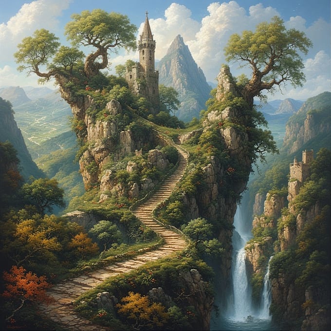 digitally paint fantasy landscape