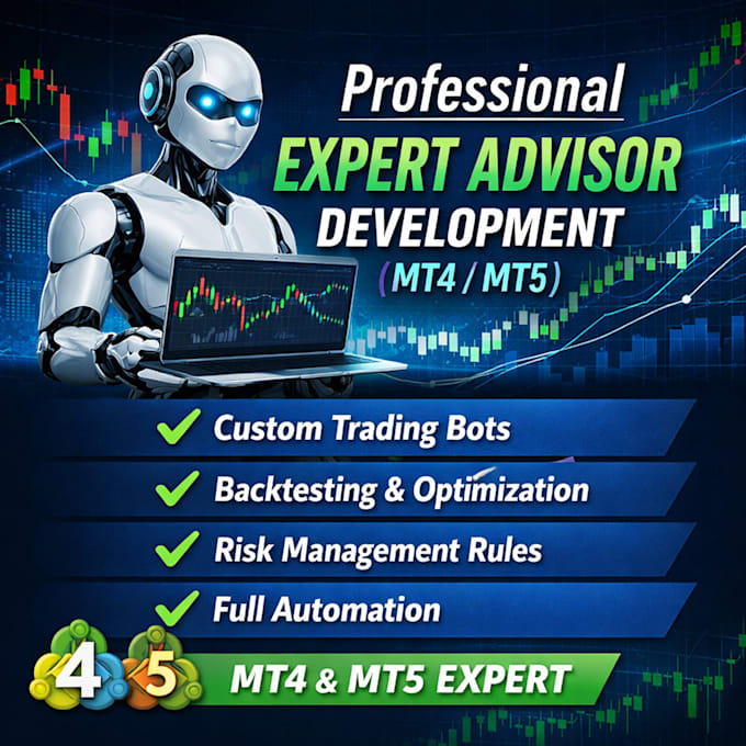 create mt4, mt5, expert advisor, forex bot, indicator