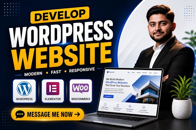 develop a professional wordpress website with elementor