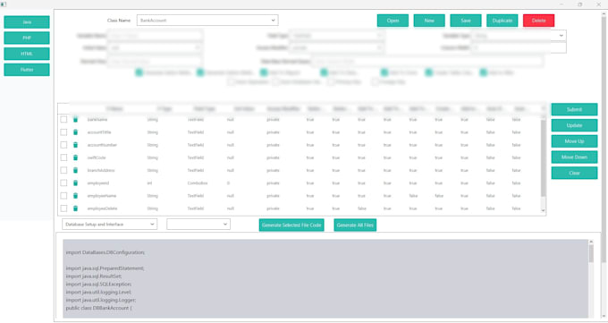 develop automatic code generators