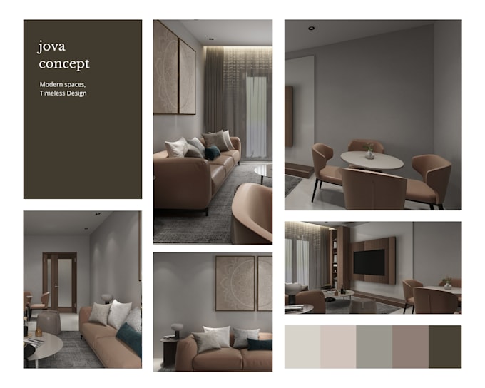 design a modern and functional apartment or any interior space