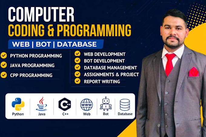 do coding assignments, app, game, web development project in python, java, cpp