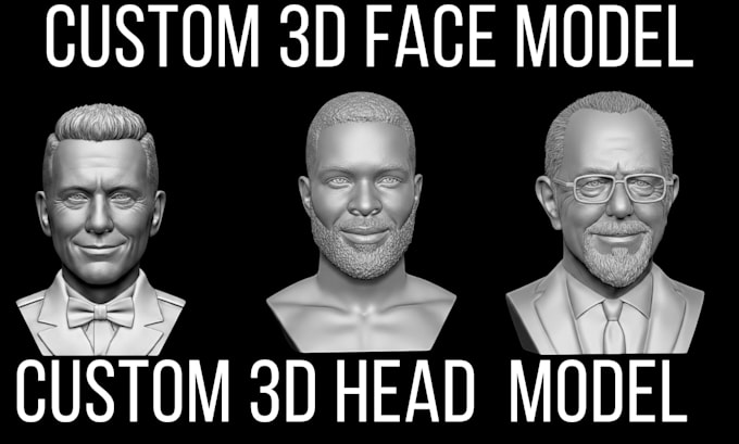 sculpt 3d face 3d head bust likeness model 3d full body miniature model stl file