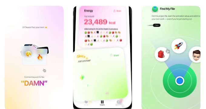 create UI UX animation video