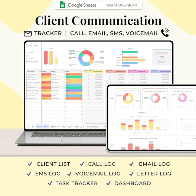 Automate crm dashboard client and business tracker in google or excel ...