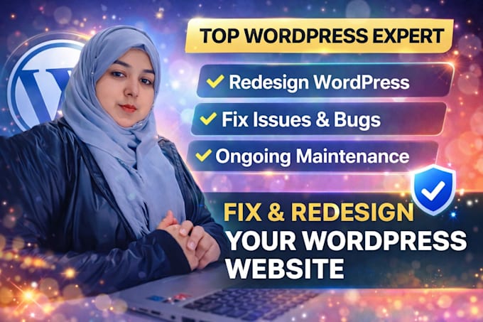 redesign and fix your wordpress blog with maintenance support